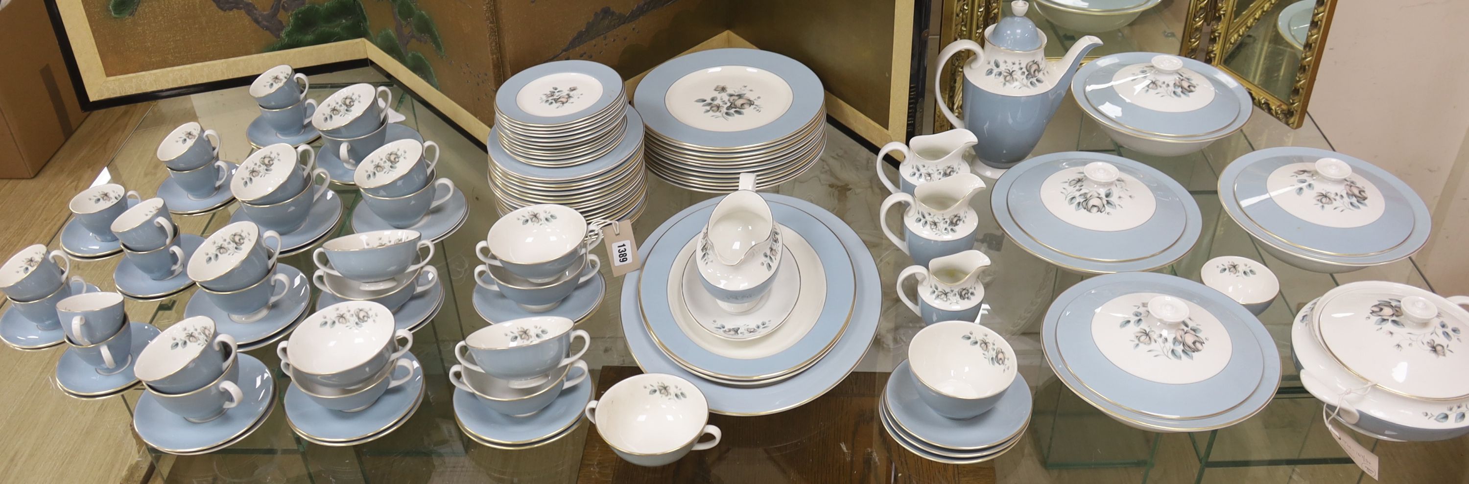 A Royal Doulton 'Rose Elegans' pattern part dinner service, (approximately 100 pieces)